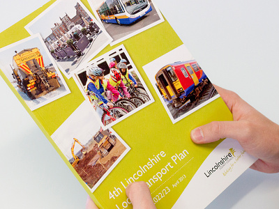 Lincolnshire County Council Transport Brochure brochure green humanist lincoln photos polaroid scatter scattered transport