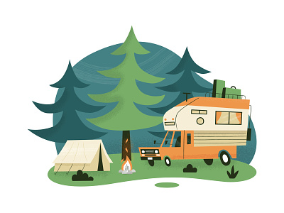 RV Booking Illustration Set