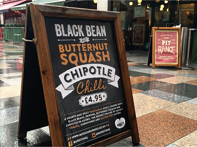 Mission Burrito A-board aboard board chalk chilli chipotle dark food poster restaurant typography
