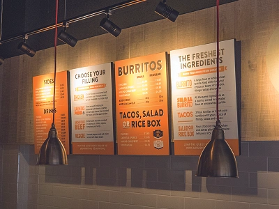 Mission Burrito Menu Boards boards burritos design interior lighting menu mission burrito restaurant