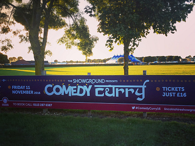 Comedy Curry Roadside Banner banner comedy curry design print show showground