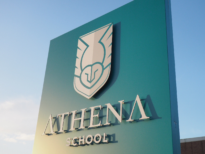 Athena School Logo Design by Root Studio Dribbble Dribbble