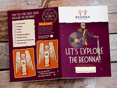 Beonna Illustrated Childrens Kids Activity Sheet activity sheet children fun history illustration kids king leaflet quiz