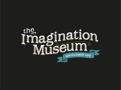The Imagination Museum Logo antique brand branding dance dancing heritage identity imagination logo mayflower museum theatre typography vintage