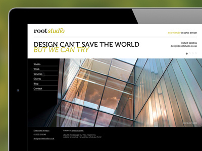 Root Studio Website design graphic ipad responsive root studio web website