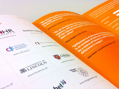 Just Lincolnshire Annual Report annual brochure just layout lincolnshire literature logos orange quotes report review