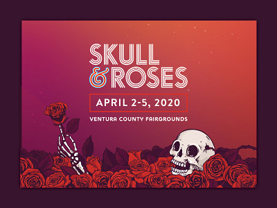 Skull & Roses Festival Posters and website band bands california deadhead event festival gig grateful dead hand music poster psychadelic rose roses sea of roses skull