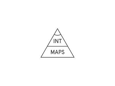 Itinerant Maps—Mark, Black and White apercu brand geometric identity logo mark