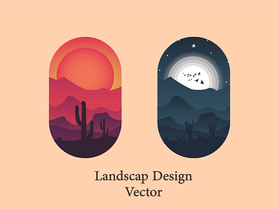 Landscape design illustration landscape vector