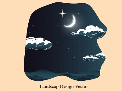 Can you guess, whats look like this shape? design illustration landscape vector
