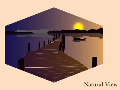 Natural View design design. illustration landscape natural ui