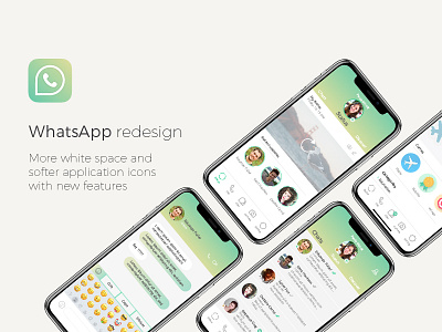 WhatsApp redesign app design icons interface message messenger mobile ui usability user ux whatsapp