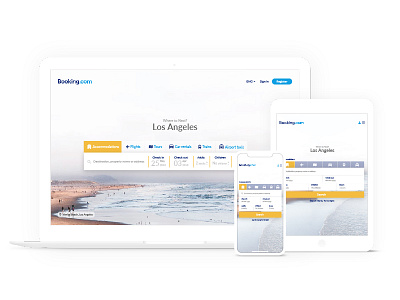 Booking.com redesign concept booking.com design rebranding redesign responsive search travel ui ux webdesign