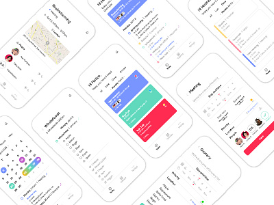 Task management app calendar card clear design list manager mobile simple task todo uidesign