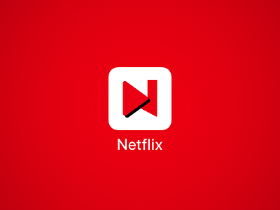 Netflix logo redesign button icon logo netflix new pause play rebrand redesign symbol watch