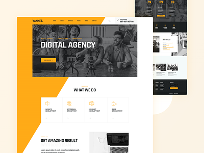 Digital Agency Website Template agency creative modern