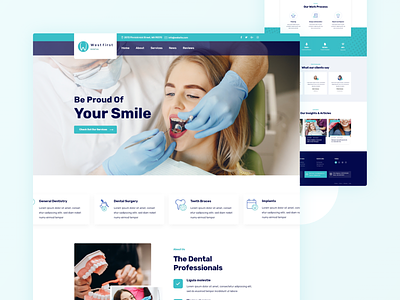 Dentist Clinic Home Page business clinic creative dental dentist medical modern patient