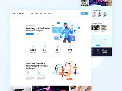 IT & Software Company Template agency business clean corporate creative it modern software company startup