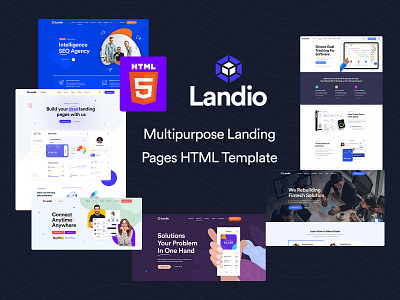 Multipurpose Landing Page HTML Template app consulting html sass seo softwarelanding ui