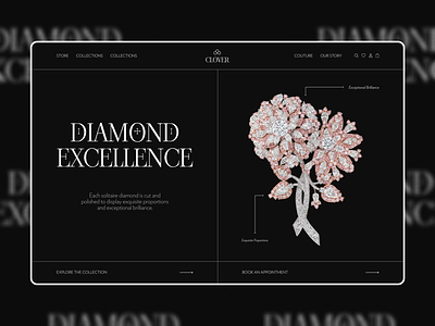High-end Jewellery Online Store accessories daily ui designdaily home screen concept jewellery luxury online store personal project webdesign