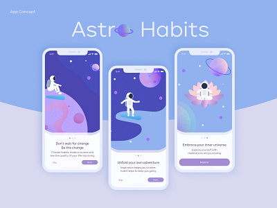 Astro Habits App Concept app design illustration ui ux