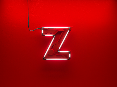 LOGO ZAN Neon red clean