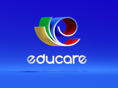 Educare Logo 3D 3d branding design illustration logo