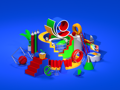 Educare mundo 3d branding design illustration logo