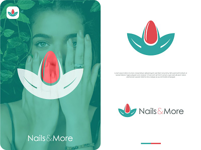 Nails and Spa Logo barber beauty branding clean clean creative cosmetics flower leaf logo nails decorate nails logo relax logo design salon logo spa logo vector woman