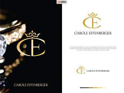 carole effenberger swiss jewelry brand CE imperial logo branding carole effenberger logo ce logo classic logo crown diamond jewelry gold graphic design high end imperial logo lettering logo metal modern monogram necklace silver switzerland jewelry brand white gold