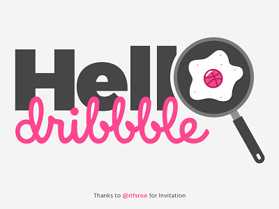 Hello debut dribbble tasty thanx welcome