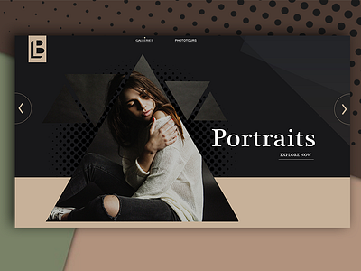 A Photography Website beautiful explore galleries girl photo portrait triangle