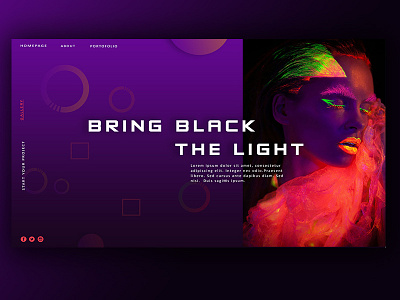 Bring Black The Light app beautiful black branding classic color colors design designer experiments explore fashion galleries girl light logo ui ux violet web