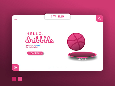 Hello Dribbble - First Shot first shot hello dribbble