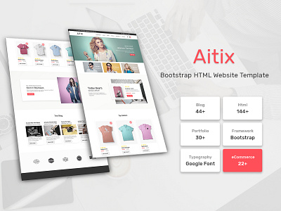 Showcase - Aitix - HTML Website Template blog creative ecommerce fashion store html templates landing page minimal multipurpose parallax portfolio psd template