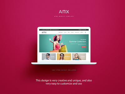 Aitix - HTML Website Template blog clean creative ecommerce fashion store landing page minimal portfolio psd template retina