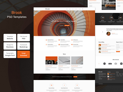 Brook - Business Material PSD Template