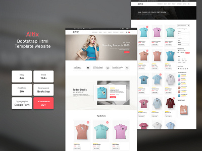 Aitix - HTML Website Template responsive typedaily typeinspire typographer uitrends userinterfacedesign webpage websitedesigner