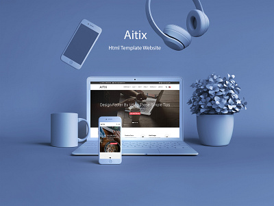 Aitix - HTML Website Template responsive typedaily typeinspire typographer uitrends userinterfacedesign webpage websitedesigner