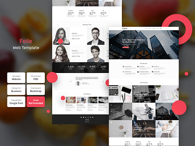 Folie Business Homepage PSD Web Template banner business company corporate cover creative design email home promotion template web