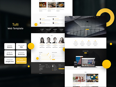 Tulli Business Homepage PSD Web Template banner business company corporate cover creative design email home promotion template web