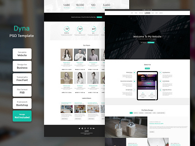 Dyna Agency Homepage PSD Web Template