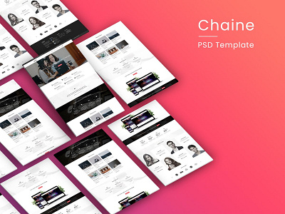 Chaine Business Homepage PSD Web Template banner business company corporate cover creative design email home promotion template web