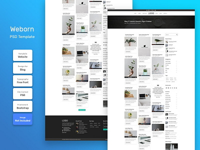 Weborn Blog Category Page PSD Web Template banner business company corporate cover creative design email home promotion template web