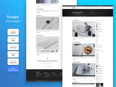 Swapy Blog Category Page PSD Web Template banner business company corporate cover creative design email home promotion template web