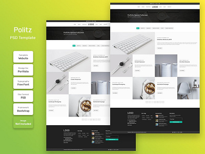 Politz Personal Portfolio Category Page PSD Web Template