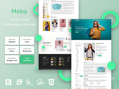 Meba Fashion Store HTML Web Template V1.0 bem fashion store homepage html sass store web website