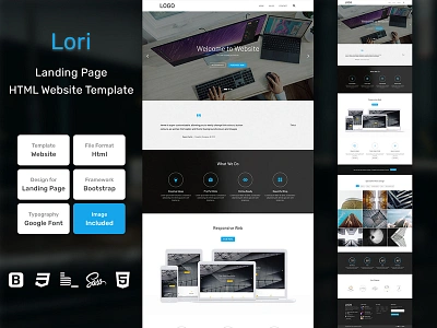 Lori Landing Page HTML Web Template V1.0 bem blog business homepage html personal portfolio sass shop store web website