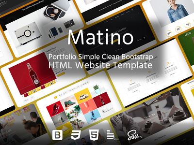 Matino – Portfolio Simple Clean Bootstrap HTML Website Template business clean corporate creative ecommerce fashion store landing page minimal multipurpose portfolio