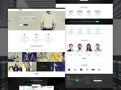 Moki - Multipurpose PSD Template agency blog business clean corporate creative ecommerce fashion store landing page minimal multipurpose parallax portfolio psd template retina